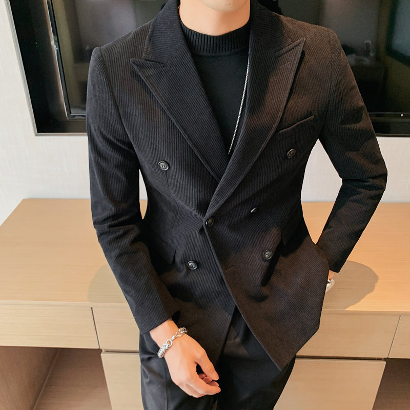 Herren Sakko Corduroy Slim Fit Polyester 4