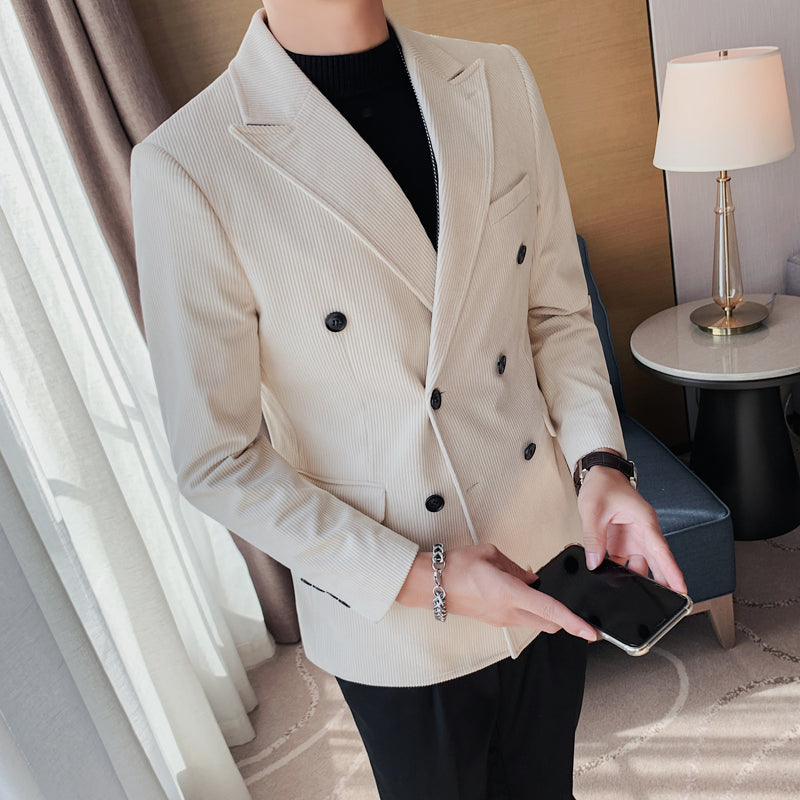 Herren Sakko Corduroy Slim Fit Polyester 6