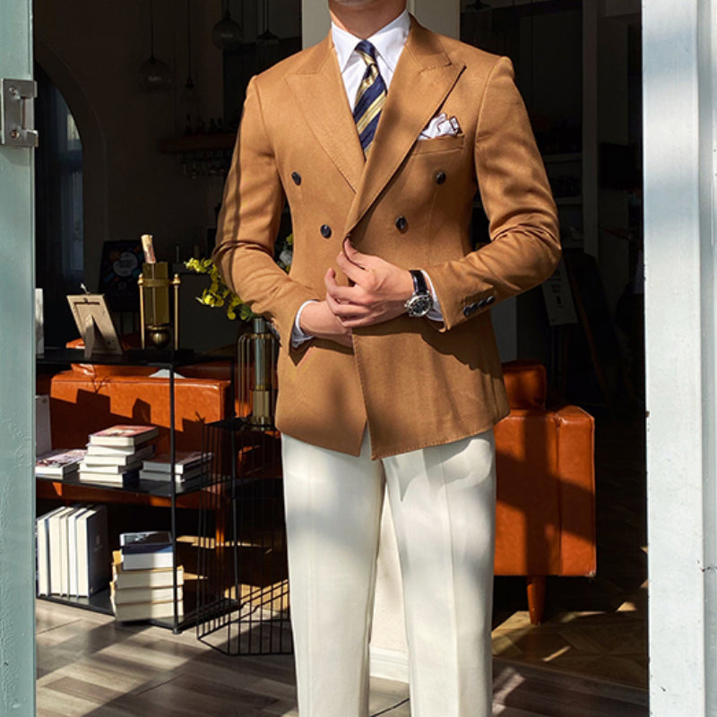 Herren Sakko Slim Fit Polyester Casual Stil 2