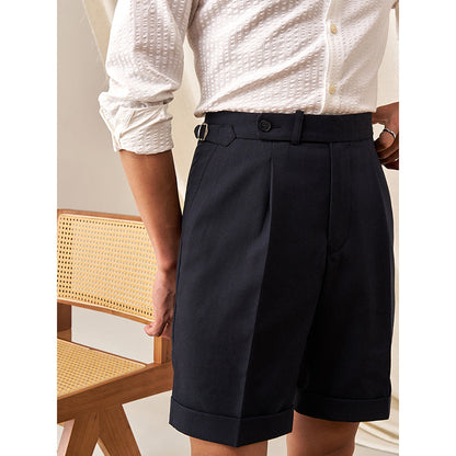 Herren Shorts Leinen Polyester Regular Fit Atmungsaktiv Casual 5