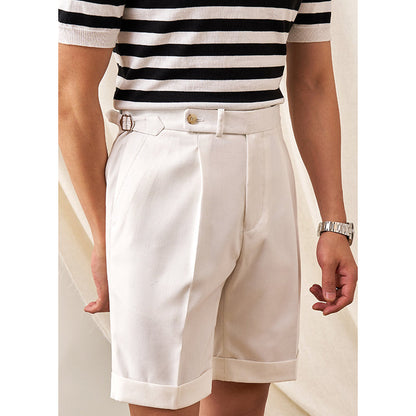 Herren Shorts Leinen Polyester Regular Fit Atmungsaktiv Casual 6