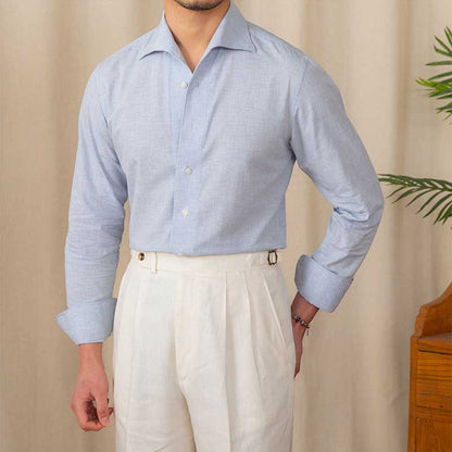 Victor - Herren Slim Fit Langarmhemd Baumwolle 82% - Elegantes Hemd für Geschäfts- und formelle Anlässe