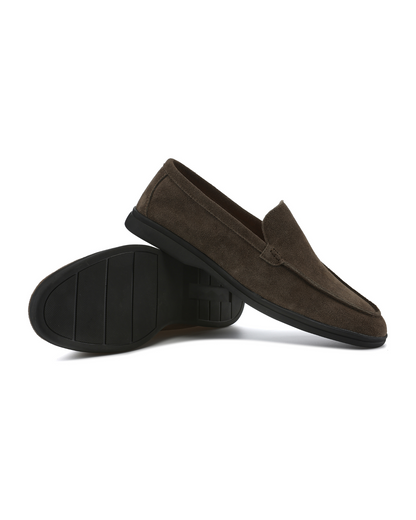 Herren Slipper Wildleder Schwarz Elegant Schlupfschuhe für Klassische Outfits