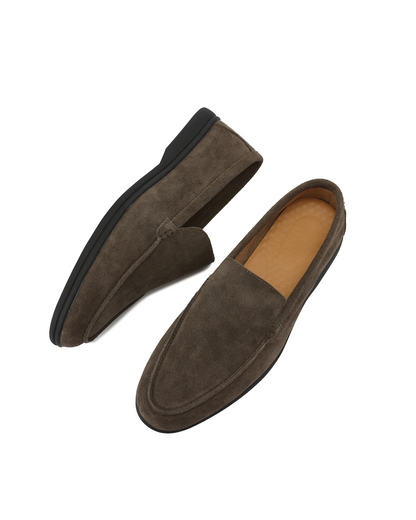 Herren Slipper Wildleder Schwarz Elegant Schlupfschuhe für Klassische Outfits