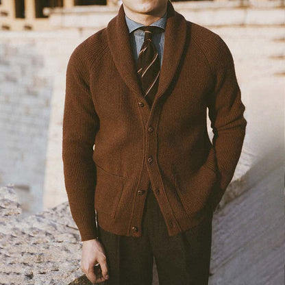 Herren Strickjacke Vintage Slim Fit Acryl-Nylon-Polyester