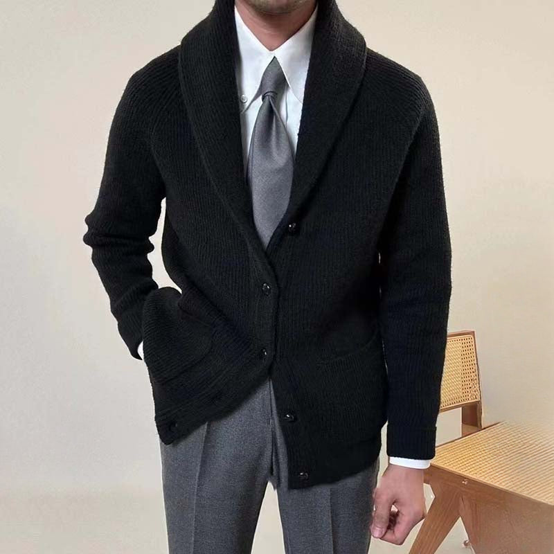 Herren Strickjacke Vintage Slim Fit Acryl-Nylon-Polyester