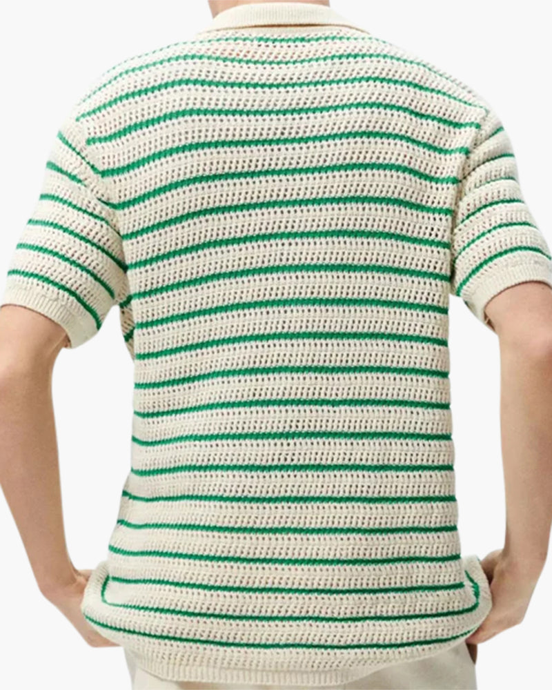 Herren T-Shirt Baumwolle mit Mesh-Details, Kurzarm, Atmungsaktiv, Freizeit und Sport 4