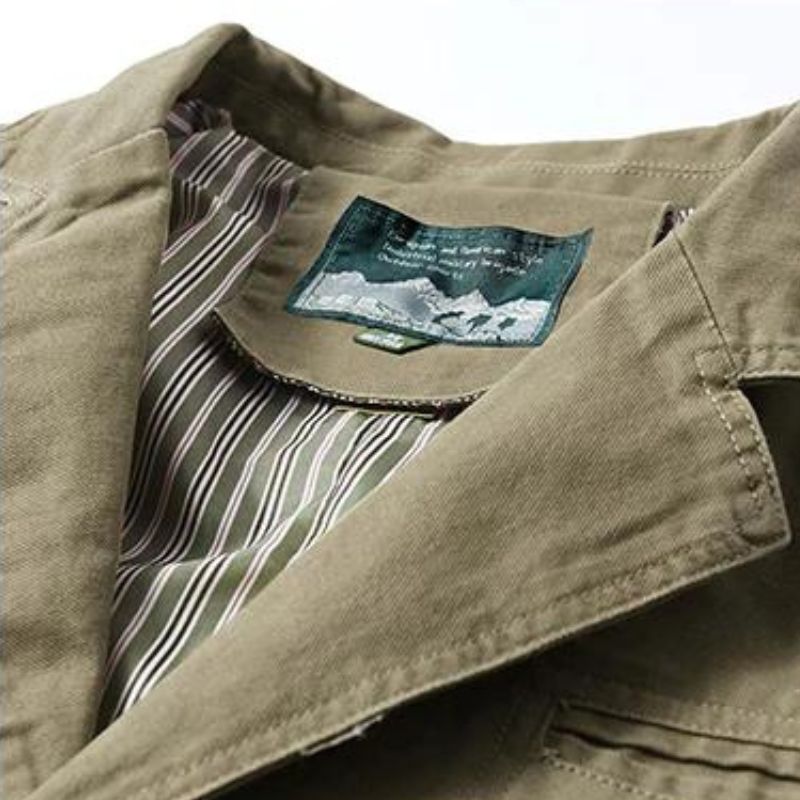 Herrenjacke Baumwolle Casual Klassisch 8