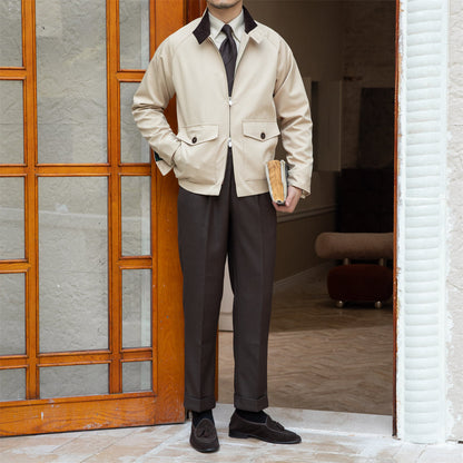 Herrenjacke Cordkragen Regular Fit Baumwolle – Klassischer Stil und Eleganz