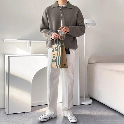 Herrenpullover Baumwolle Polyester Old Money Style Elegant