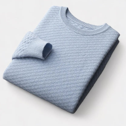 Herrenpullover Merino Wolle Kariert Old Money Style