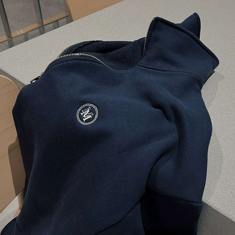 Herrenpullover Old Money Stil Baumwolle Mehrfarbig