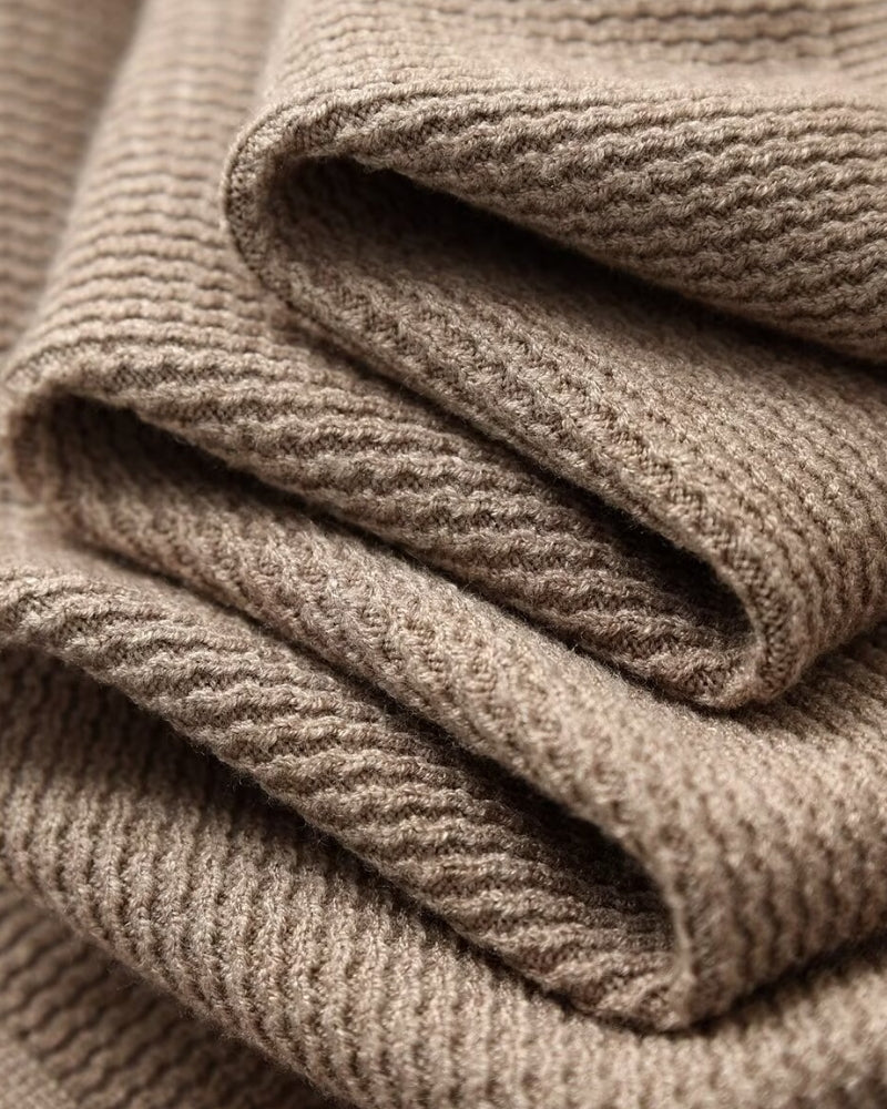 Pullover Herren Strukturierter Strick Polyester