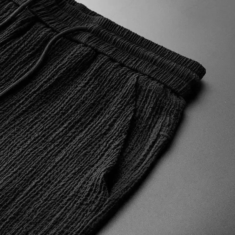 L’ensemble Nice - Herren Polohemd und Hose Set Seersucker