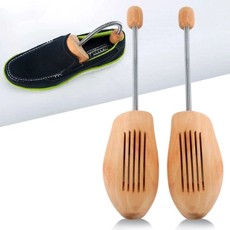 Unisex Schuhbaum Holz Verstellbarer Federmechanismus für Herrenmode 5