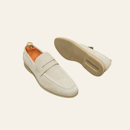 The Promenade - Herren Penny Loafer Wildleder im Old Money Stil – Klassische Loafer Schuhe für Männer