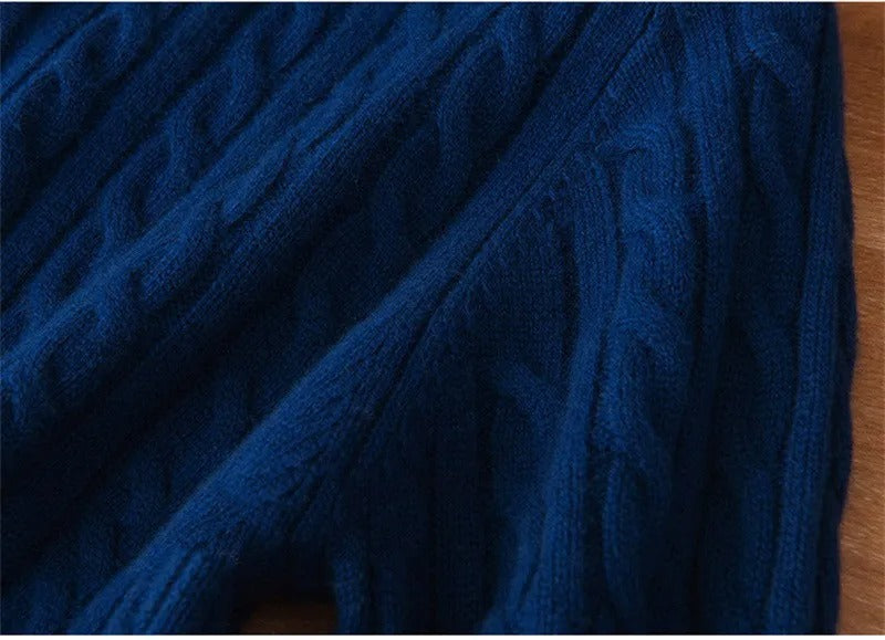 Clément - Herren Pullover Merino Wolle Halb Reißverschluss