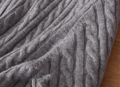 Clément - Herren Pullover Merino Wolle Halb Reißverschluss