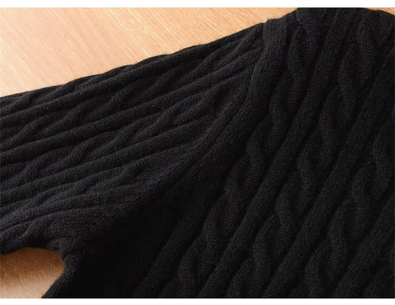 Clément - Herren Pullover Merino Wolle Halb Reißverschluss