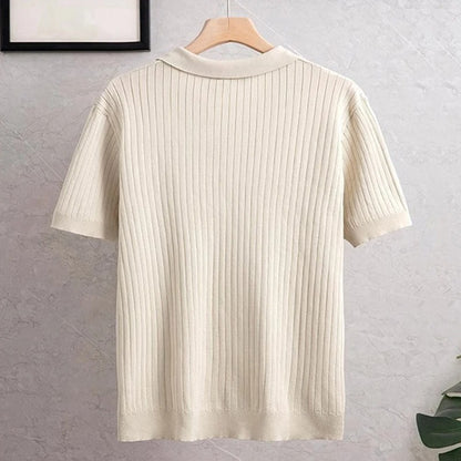 Luc - Herren Polo Shirt 100% Baumwolle mit Rippstruktur