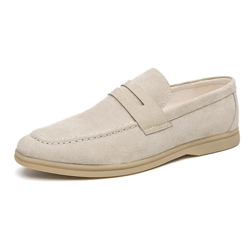 The Promenade - Herren Penny Loafer Wildleder im Old Money Stil – Klassische Loafer Schuhe für Männer